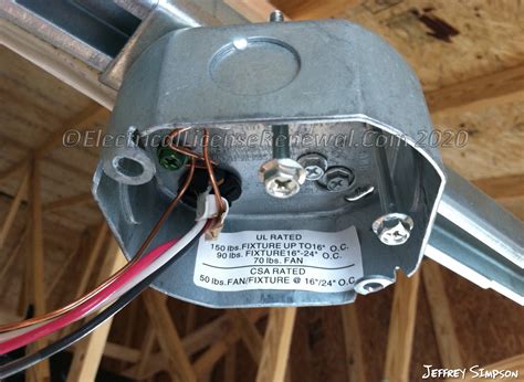 ceiling fan electrical box how to mount|old construction ceiling fan box.